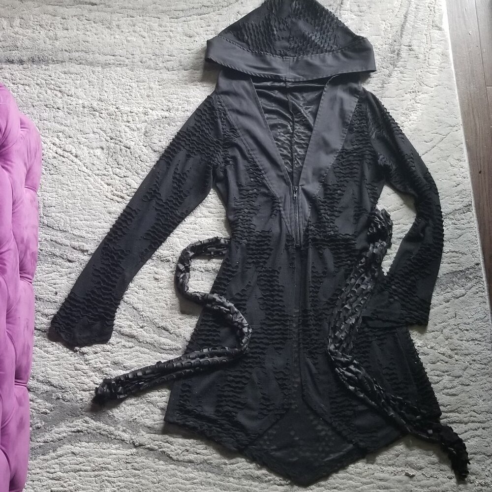 Plastik wrap sheer hoodie